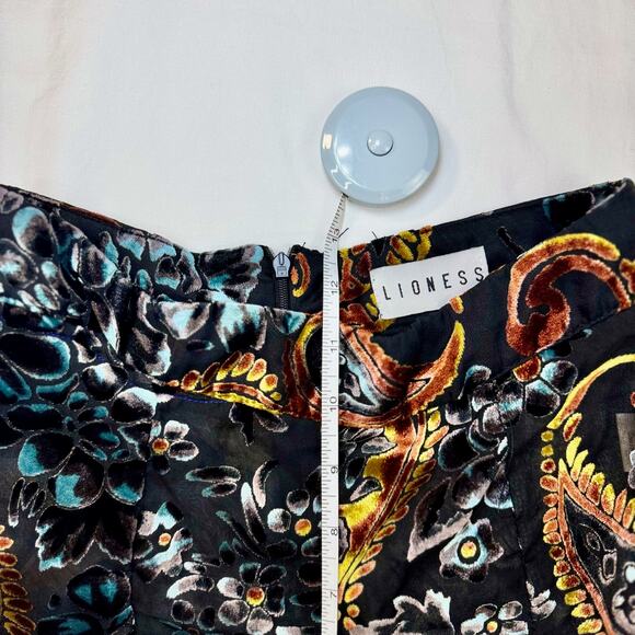 Lioness Velvet Burnout Paisley Wide Leg Pants Women's Small Whimsigoth Festival - Picture 15 of 15